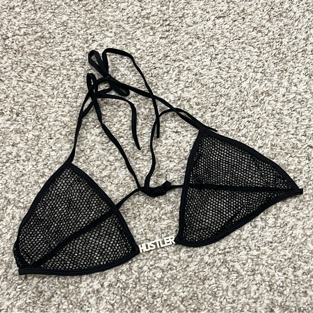 Vintage Y2K Mcbling indie sleaze fishnet hustler Hollywood lingerie bra - Picture 2 of 4